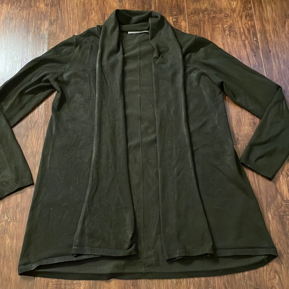 Zara Knit Green Cardigan Sweater Large - Picture 2 of 8